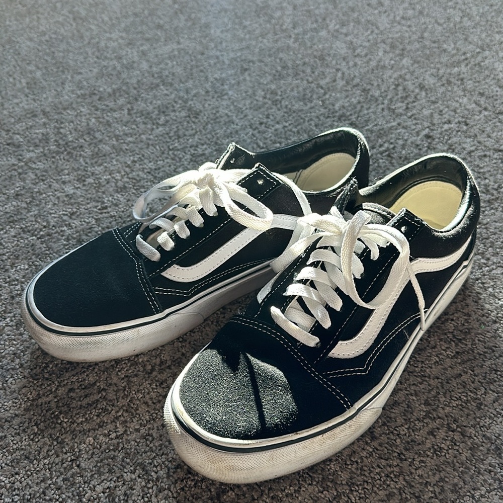 Black Platform Vans